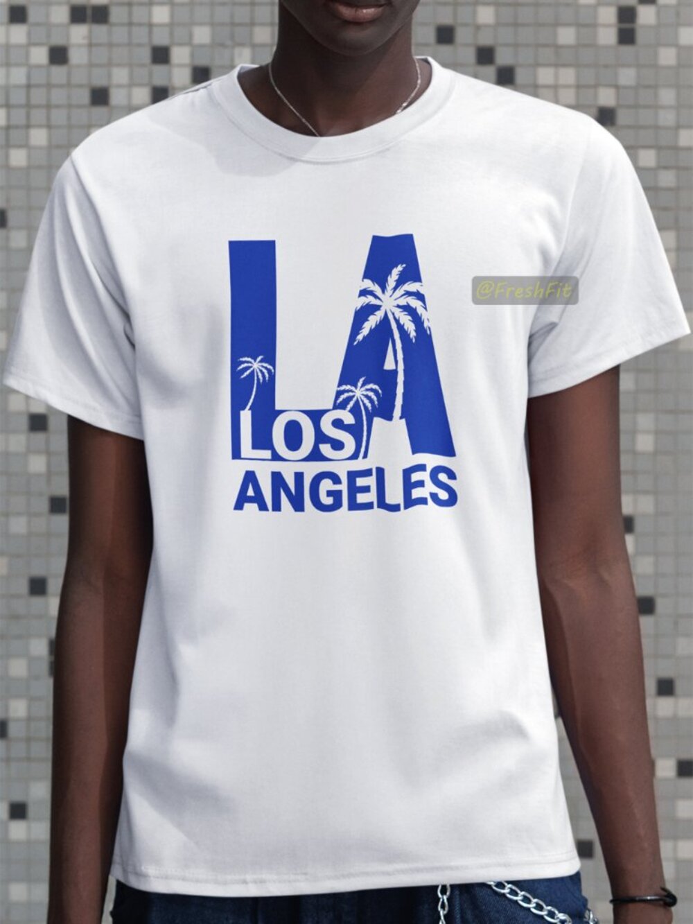 🆕LA Los Angeles White T-Shirt Graphic Tee